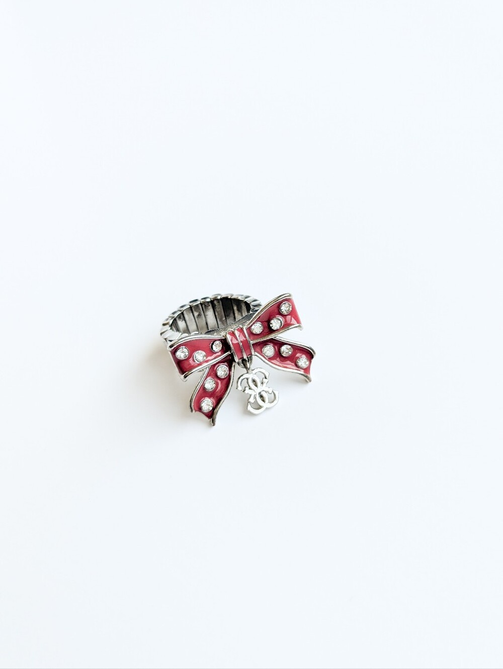 Guess Pink Bow Ring